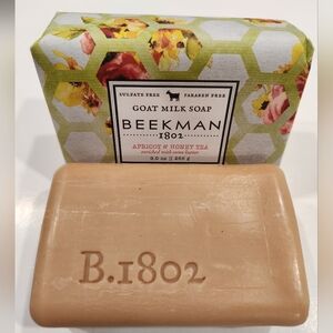 NEW Beekman 1802 Apricot & Honey Tea Goat Milk Soap - TWO 9 Ounce Bars